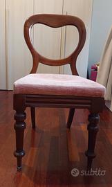 8 sedie stile vittoriano 