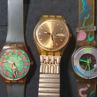 Lotto 3 Swatch anni 90 funzionanti, batteria nuova