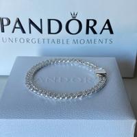 Pandora Braccisle Catena Maglia cubana Pavé