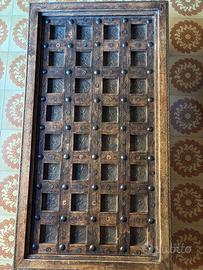 Tavolino etnico artigianale da porta indiana legno