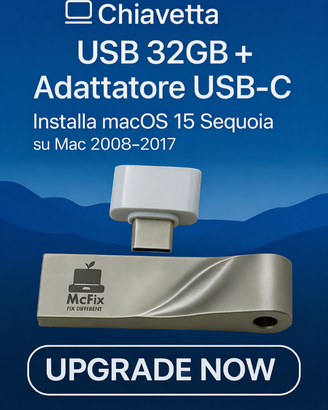 USB Upgrade a macOS Sequoia 15 per Mac 2008-2017