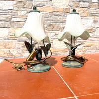 bella coppia di lampade per comodino