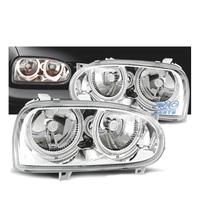 FARI VOLKSWAGEN VW GOLF 3 ANGEL EYES CROMATI FONDO