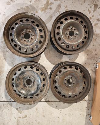 4 cerchi ferro 15" 4x98 et 31.5  fiat alfa lancia