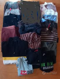 LOTTO STOCK UOMO M L 18  pezzi