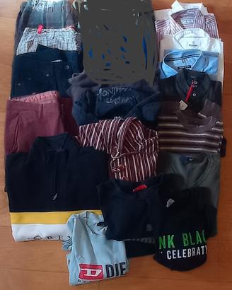 LOTTO STOCK UOMO M L 18  pezzi