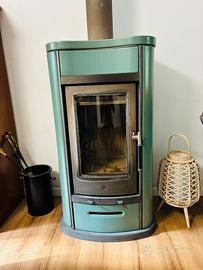 Stufa a legna smaltata/ceramizzata da 8kw.