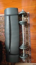 Set Pesi Ghisa 20KG più Tappetino