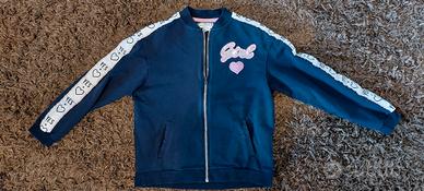 FELPA CON ZIP  BAMBINA 9-10 ANNI ORIGINALMARINES