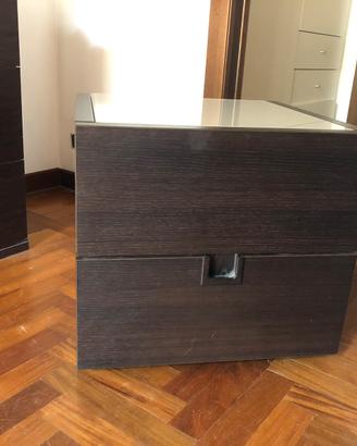 Coppia comodini Chateau D’ax wenge’ con piano in v