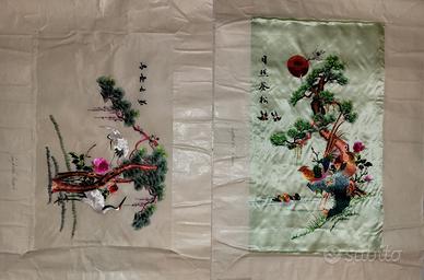 Arazzo cinese Tessuto Ricamato in seta