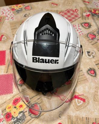 Casco jet blauer. 