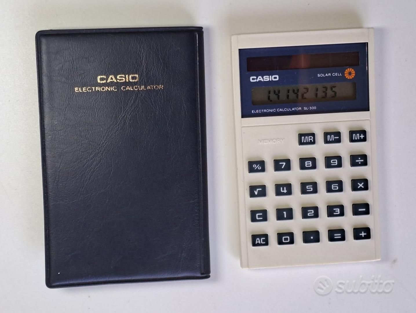 Calcolatrice Casio SL-300 a cella solare vintage Collezionismo