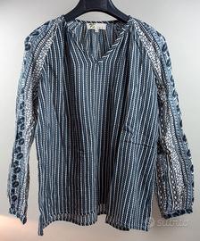 Camicetta Local fantasia a righe bianche e blu