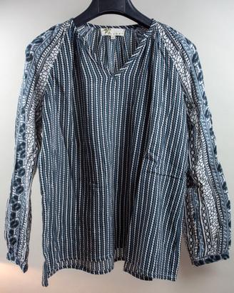 Camicetta Local fantasia a righe bianche e blu