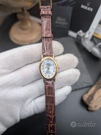 Orologio Q&Q Quartz dorato con cinturino in pelle