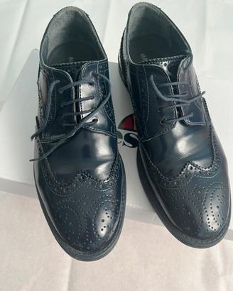 Scarpe francesine blu