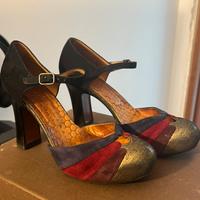 Chie Mihara décolleté in vera pelle Ginza Oro 38