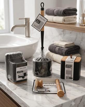 Set Accessori Bagno Smukee - 4 Pezzi - Nuovo 