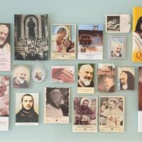 Lotto di 20 Santini Libricini di Padre Pio Vintage