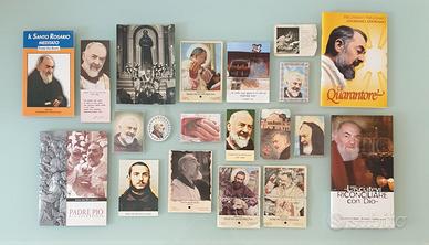 Lotto di 20 Santini Libricini di Padre Pio Vintage