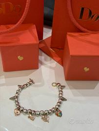 Bracciale pepite dodo con 4 ciondoli e 4 spike