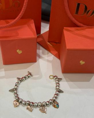 Bracciale pepite dodo con 4 ciondoli e 4 spike