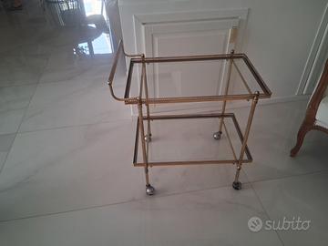 carrello in ottone anni 80