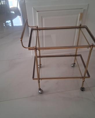 carrello in ottone anni 80