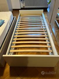 Letto Singolo IKEA + 2 Ampi Cassettoni Salvaspazio