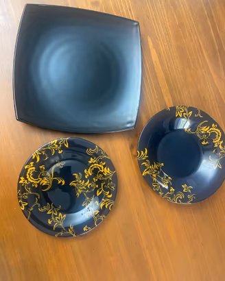 Servizio Piatti Vetro Decorato 37 PZ