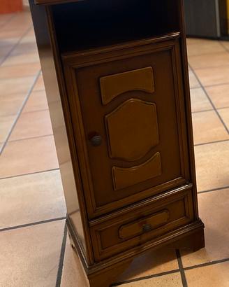 Mobiletto porta telefono in legno comodino vintage
