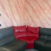 Divano Calia Italia vera pelle con seduta recliner