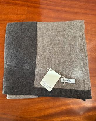 Sciarpa Cashmere marrone e beige nuova donna