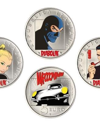 Monete da 5 euro Serie Fumetti Diabolik