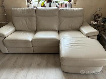 Divano 3 posti CHATEAU d'AX in pelle colore crema