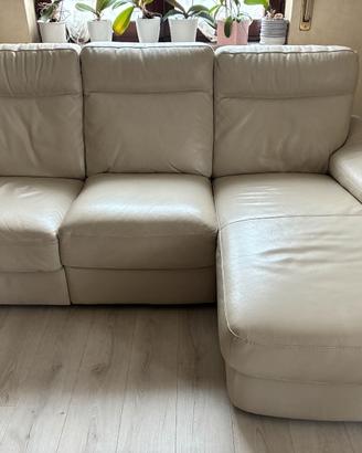 Divano 3 posti CHATEAU d'AX in pelle colore crema