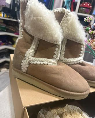 Scarpe Mou Stivali Camoscio Pelle Donna