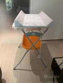 Fasciatoio prenatal con vaschetta per bagnetto