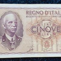 5 LIRE 1940 ANNO FASCISTA XVIII IMPERIALI