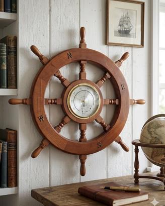 Timone in legno 75 cm con stazione meteo