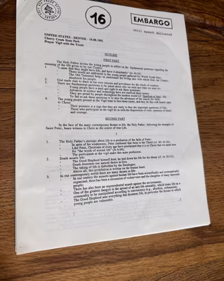 Fascicolo stampa Vaticano 1993