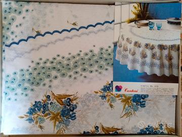 Tovaglia vintage tonda da 8 persone nuova