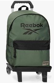 Reebok Zaino scuola carrello verde tasca trolley