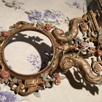 cornice Barocca in metallo bronzato