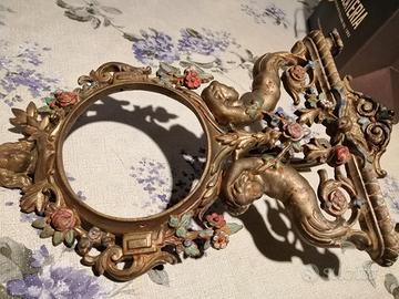 cornice Barocca in metallo bronzato