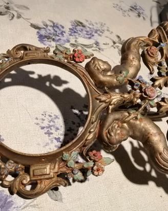 cornice Barocca in metallo bronzato