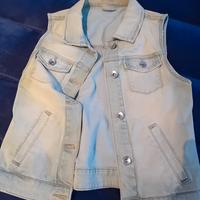 giubbetto jeans, senza maniche