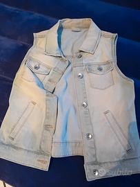 giubbetto jeans, senza maniche