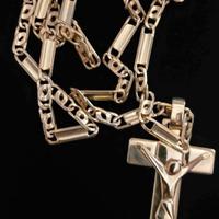 Collana e crocifisso  40g. da 18k novo